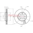 Jeu de 2 disques de frein avant METZGER 6110261 - Visuel 3