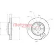 Jeu de 2 disques de frein avant METZGER 6110263 - Visuel 1