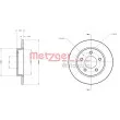 Jeu de 2 disques de frein arrière METZGER 6110301 - Visuel 3