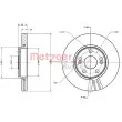 Jeu de 2 disques de frein avant METZGER 6110386 - Visuel 3