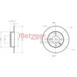 Jeu de 2 disques de frein arrière METZGER 6110390 - Visuel 1
