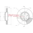 Jeu de 2 disques de frein avant METZGER 6110425 - Visuel 3