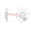 Jeu de 2 disques de frein avant METZGER 6110577 - Visuel 3