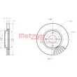 Jeu de 2 disques de frein avant METZGER 6110578 - Visuel 3