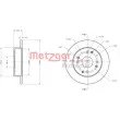 Jeu de 2 disques de frein arrière METZGER 6110579 - Visuel 3