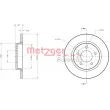 Jeu de 2 disques de frein arrière METZGER 6110581 - Visuel 1