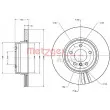 Jeu de 2 disques de frein arrière METZGER 6110632 - Visuel 1