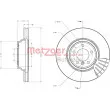 Jeu de 2 disques de frein avant METZGER 6110657 - Visuel 3