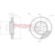 Jeu de 2 disques de frein avant METZGER 6110664 - Visuel 1