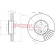 Jeu de 2 disques de frein avant METZGER 6110671 - Visuel 1