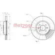 Jeu de 2 disques de frein avant METZGER 6110679 - Visuel 1