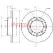 Jeu de 2 disques de frein arrière METZGER 6110686 - Visuel 3