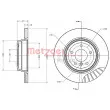 Jeu de 2 disques de frein arrière METZGER 6110705 - Visuel 3