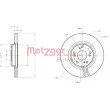 Jeu de 2 disques de frein avant METZGER 6110706 - Visuel 3