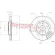 Jeu de 2 disques de frein avant METZGER 6110803 - Visuel 2