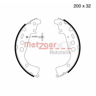 Jeu de mâchoires de frein METZGER MG 723