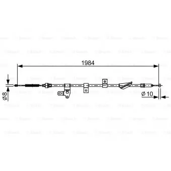 Tirette à câble, frein de stationnement BOSCH 1 987 482 650