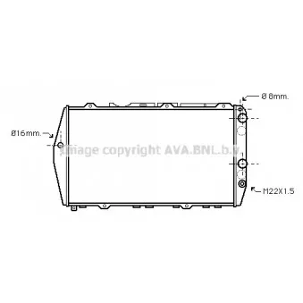 Radiateur, refroidissement du moteur AVA QUALITY COOLING AI2016