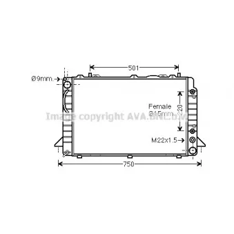 Radiateur, refroidissement du moteur AVA QUALITY COOLING AI2088