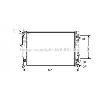 Radiateur, refroidissement du moteur AVA QUALITY COOLING AI2125