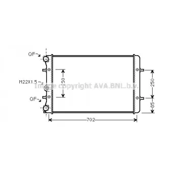 Radiateur, refroidissement du moteur AVA QUALITY COOLING AI2155