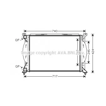 Radiateur, refroidissement du moteur AVA QUALITY COOLING AI2195