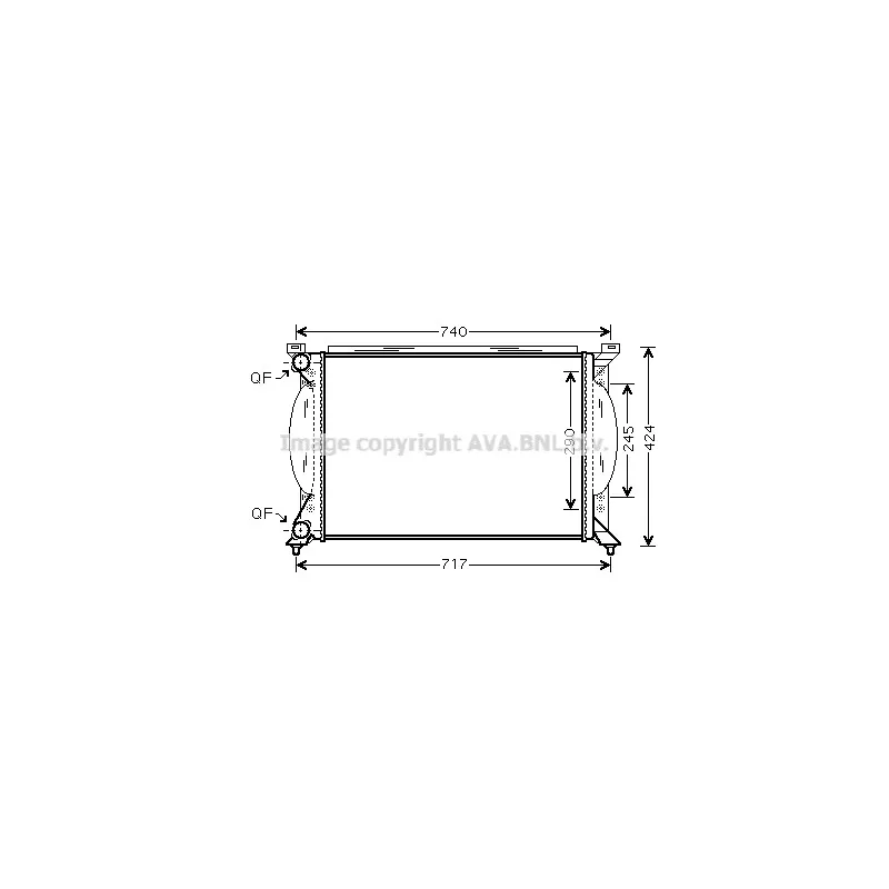 Radiateur, refroidissement du moteur AVA QUALITY COOLING AI2195