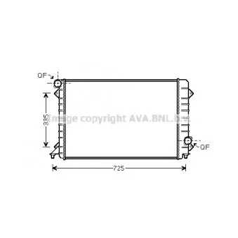 Radiateur, refroidissement du moteur AVA QUALITY COOLING