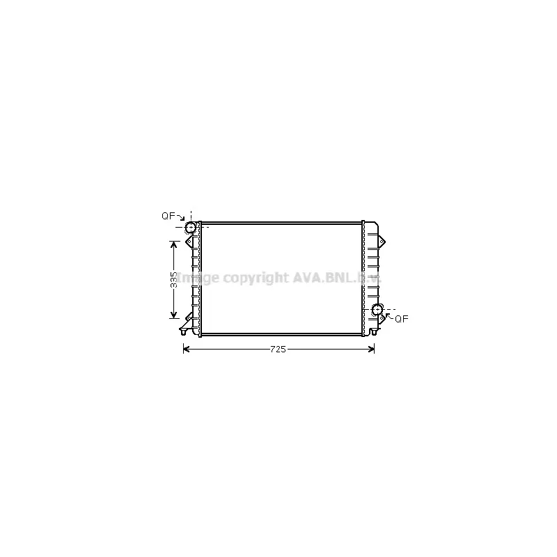 Radiateur, refroidissement du moteur AVA QUALITY COOLING AI2196