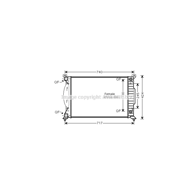 Radiateur, refroidissement du moteur AVA QUALITY COOLING AI2202