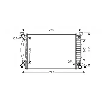 Radiateur, refroidissement du moteur AVA QUALITY COOLING AI2207