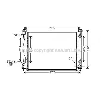 Radiateur, refroidissement du moteur AVA QUALITY COOLING AI2231