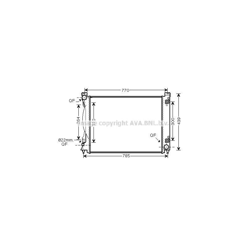 Radiateur, refroidissement du moteur AVA QUALITY COOLING AI2231