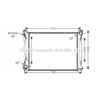 Radiateur, refroidissement du moteur AVA QUALITY COOLING AI2235