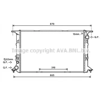 Radiateur, refroidissement du moteur AVA QUALITY COOLING AI2377