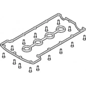 Jeu de joints d'étanchéité, couvercle de culasse ELRING 569.860