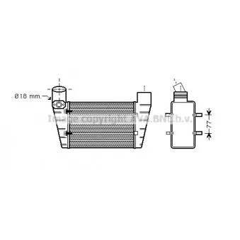 Intercooler, échangeur AVA QUALITY COOLING AI4225