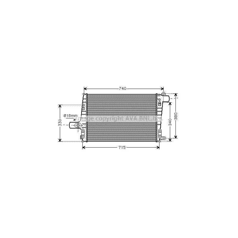 Intercooler, échangeur AVA QUALITY COOLING AI4259