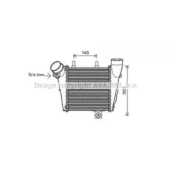 Intercooler, échangeur AVA QUALITY COOLING AI4323