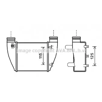 Intercooler, échangeur AVA QUALITY COOLING AI4364