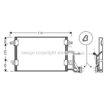 Condenseur, climatisation AVA QUALITY COOLING AI5173