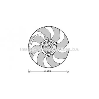 Ventilateur, refroidissement du moteur AVA QUALITY COOLING AI7512