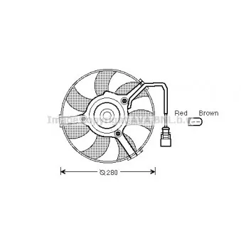 Ventilateur, refroidissement du moteur AVA QUALITY COOLING