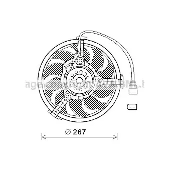 Ventilateur, refroidissement du moteur AVA QUALITY COOLING AI7518