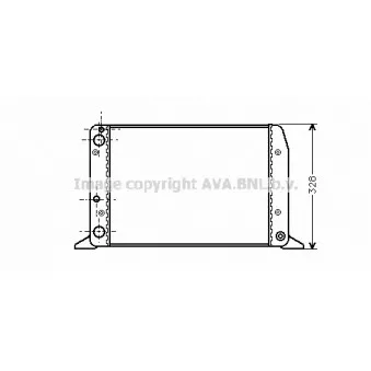 Radiateur, refroidissement du moteur AVA QUALITY COOLING AIA2028