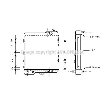 Radiateur, refroidissement du moteur AVA QUALITY COOLING AIA2038