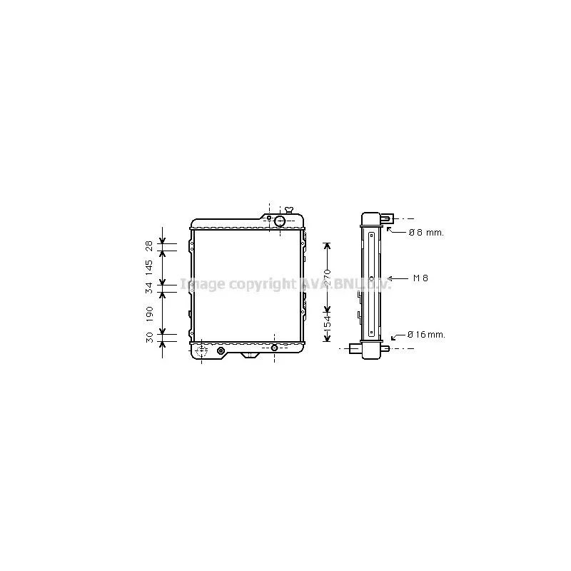 Radiateur, refroidissement du moteur AVA QUALITY COOLING AIA2038