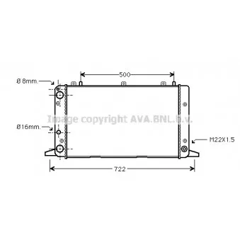 Radiateur, refroidissement du moteur AVA QUALITY COOLING AIA2047