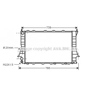 Radiateur, refroidissement du moteur AVA QUALITY COOLING AIA2077