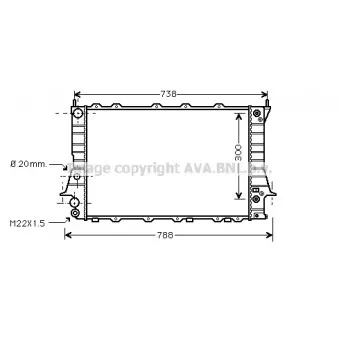 Radiateur, refroidissement du moteur AVA QUALITY COOLING AIA2078